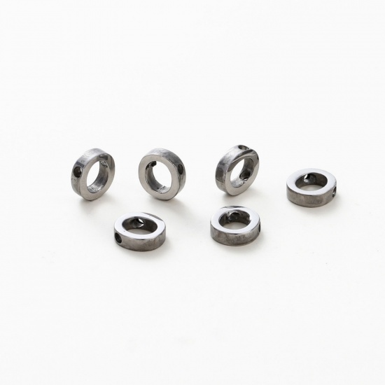 Immagine di 5 Pz 304 Acciaio Inossidabile Mini Ciondoli Tono Argento Lettera Maiuscola Messaggio " O " Brunitura a Rulli 10mm x 9mm