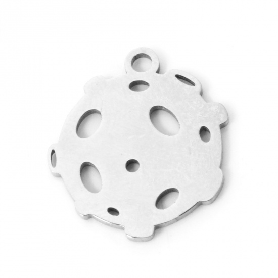 Imagen de 3 Unidades 304 Acero Inoxidable Navidad Colgantes Navidad Bolas Tono de Plata Hueco 15.5mm x 13.5mm