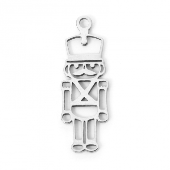 Immagine di 3 Pz 304 Acciaio Inossidabile Ciondoli Soldato Tono Argento Filigrana 22.5mm x 8mm