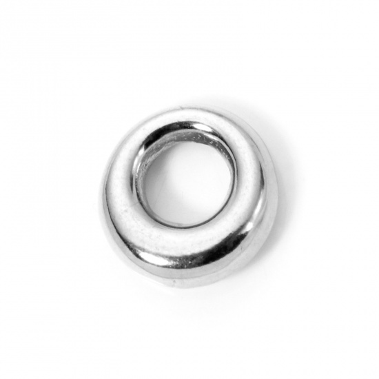 Immagine di 2 Pz 304 Acciaio Inossidabile Pendenti Charms Connettori Ovale Tono Argento 13mm x 12mm