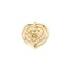 Immagine di 2 Pz Ecologico Ottone San Valentino Ciondoli Cuore 18K Vero Oro Placcato Filigrana Trasparente Cubic Zirconiae 18mm x 16mm