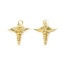 Picture of 2 PCs Eco-friendly Brass Medical Charms 18K Real Gold Plated Medical Alert ID Caduceus Hollow 23mm x 19.5mm