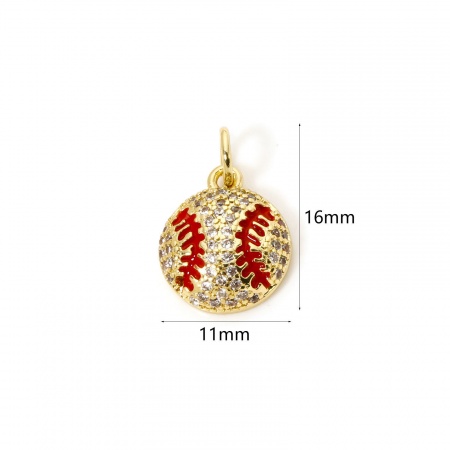 Picture of Brass Charms 18K Real Gold Plated Shoes