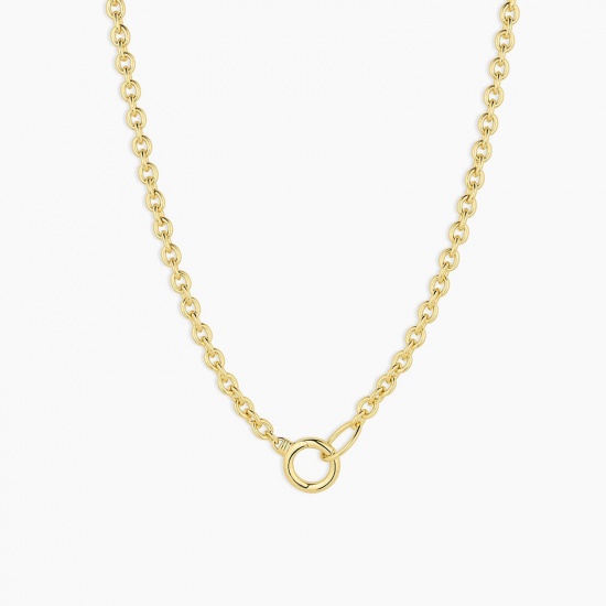 Picture of 1 Piece Eco-friendly PVD Vacuum Plating 18K Gold Plated 304 Stainless Steel Link Cable Chain With Spring Ring Clasp Necklace 61cm(24") long