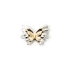 Immagine di 2 Pz Ecologico Ottone Insetto Pendenti Charms Connettori 18K Vero Oro Placcato & Vero Platino Placcato Doppio Colore Farfalla 20.5mm x 17mm