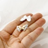 Immagine di 2 Pz Ecologico Ottone Insetto Pendenti Charms Connettori 18K Vero Oro Placcato & Vero Platino Placcato Doppio Colore Farfalla 20.5mm x 17mm