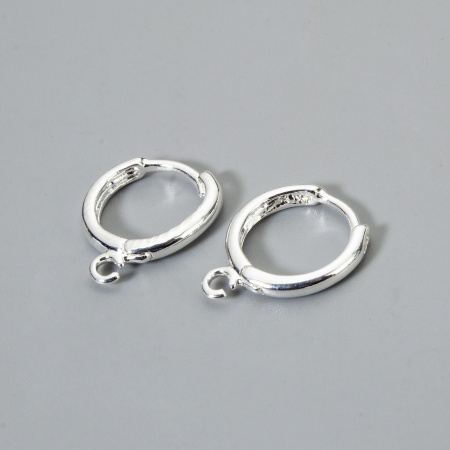 Picture of Eco-friendly Brass Hoop Earrings Real Gold Plated Round With Loop