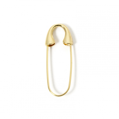 2 PCs Eco-friendly Exquisite 18K Real Gold Plated Brass Safety Pin Brooches For Women Party 4.4cm x 1.7cm