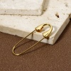 Изображение 2 ШТ Экологичный Изысканный 18K настоящее золото с покрытием Латунь Броши с английской булавкой Для женщин Партия 4.4см x 1.7см