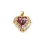 Immagine di 2 Pz Ottone & Vetro San Valentino Ciondoli Pendenti Placcato Oro 18K AB Colore Cuore Trasparente Cubic Zirconiae 21mm x 16mm