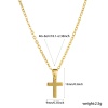 Picture of 1 Piece Eco-friendly Minimalist Religious 18K Real Gold Plated Brass Link Cable Chain Cross Pendant Charm Necklace Unisex Gift 46cm(18.1") + 6cm(2.4") long