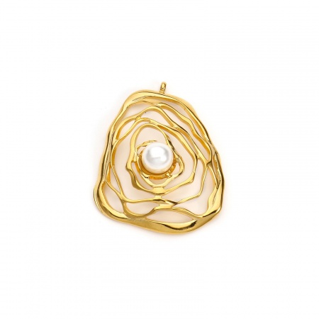 Picture of Eco-friendly PVD Vacuum Plating 304 Stainless Steel Pendants 18K Real Gold Plated Sun Flower