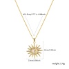 Picture of 1 Piece Eco-friendly Exquisite Galaxy 18K Gold Plated White Brass & Cubic Zirconia Curb Link Chain Sun Enamel Pendant Charm Necklace For Women Gift 45cm(17.7") + 5cm(2") long