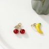 Picture of 1 Set ( 5 PCs/Set) Eco-friendly Brass 3D Charms 18K Real Gold Plated Multicolor Fruit Mixed Enamel