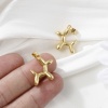 Picture of 2 PCs Brass Charm Pendant 18K Gold Plated Balloon Dog 3D 23mm x 16mm