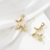 Picture of 2 PCs Brass Charm Pendant 18K Gold Plated Balloon Dog 3D 23mm x 16mm