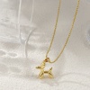 Picture of 1 Piece Eco-friendly Stylish Cute 18K Real Gold Plated Brass Link Cable Chain Balloon Dog 3D Pendant Charm Necklace Unisex Gift 45cm(17.7") + 5cm(2") long
