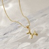 Picture of 1 Piece Eco-friendly Stylish Cute 18K Real Gold Plated Brass Link Cable Chain Balloon Dog 3D Pendant Charm Necklace Unisex Gift 45cm(17.7") + 5cm(2") long