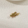 Picture of 1 Piece Eco-friendly Brass Ocean Jewelry Charms 18K Real Gold Plated Red Enamel Lobster 3D 24mm x 10mm