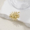 Picture of 1 Piece Eco-friendly Brass Galaxy Pendants 18K Real Gold Plated Sun Smile 3.6cm x 3cm