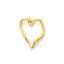 Immagine di 2 Pz Ecologico Ottone San Valentino Ciondoli 18K Vero Oro Placcato Cuore 28mm x 20mm