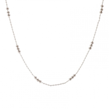 Immagine di 1 Pz Vero Platino Placcato Catena a Cavo Collana, Ottone 40cm + 5cm, Dimensione della Catena: 0.8mm, Per Donne, in Rilievo, Minimalista Squisito Regalo, Ecologico