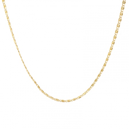 Immagine di 1 Pz 18K Vero Oro Placcato Catena a Spirale Collana, Ottone 40cm + 5cm, Dimensione della Catena: 1.8mm, Per Donne, Minimalista Squisito Regalo, Ecologico