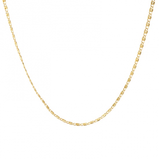 Bild von 1 Strang 18K Echtgold plattiert S-Panzerkette Kette Halskette, Messing 40cm + 5cm, Kettengröße: 1.8mm, Für Frauen, Minimalistisch Exquisit Geschenk, Umweltfreundlich
