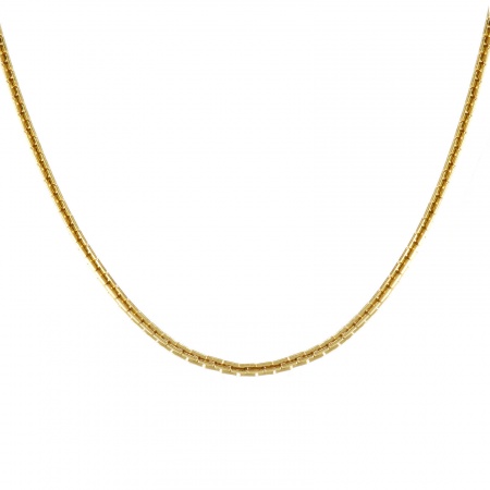 Picture of 1 Piece 18K Real Gold Plated Link Chain Necklace, Brass 40cm(15.7") + 5cm(2"), Chain Size: 2mm, For Women, Minimalist Exquisite Gift, Eco-friendly