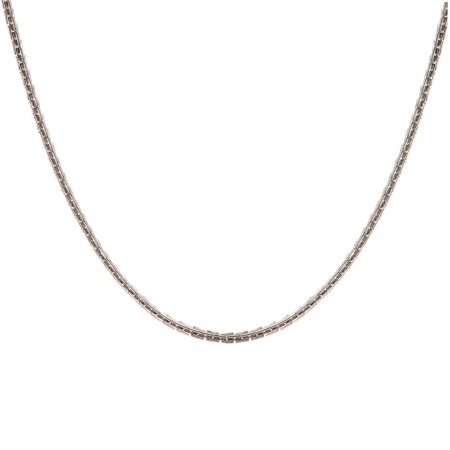 Picture of 1 Piece Real Platinum Plated Link Chain Necklace, Brass 40cm(15.7") + 5cm(2"), Chain Size: 2mm, For Women, Minimalist Exquisite Gift, Eco-friendly