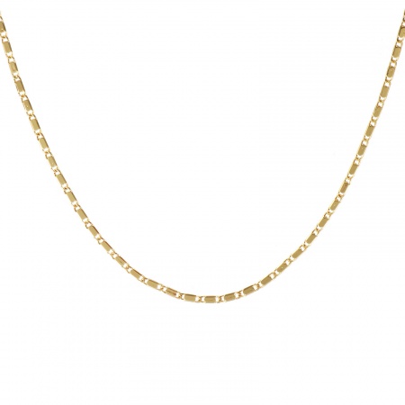 Picture of 1 Piece 18K Real Gold Plated DE Gaulle Chain Necklace, Brass 40cm(15.7") + 5cm(2"), Chain Size: 1.6mm, For Women, Minimalist Exquisite Gift, Eco-friendly