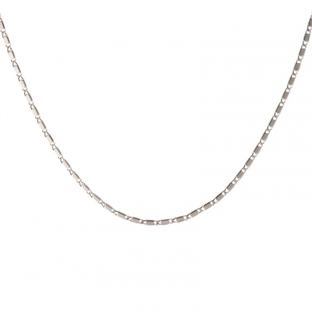 Picture of 1 Piece Real Platinum Plated DE Gaulle Chain Necklace, Brass 40cm(15.7") + 5cm(2"), Chain Size: 1.6mm, For Women, Minimalist Exquisite Gift, Eco-friendly