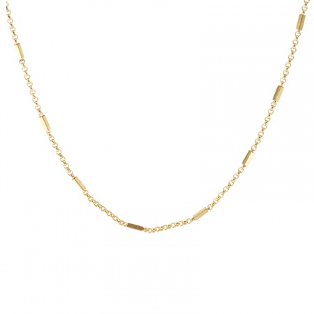 Picture of 1 Piece 18K Real Gold Plated Link Chain Necklace, Brass 40cm(15.7") + 5cm(2"), Chain Size: 1.6mm, For Women, Minimalist Exquisite Gift, Eco-friendly