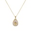 Immagine di 18K Vero Oro Placcato Catena a Cavo Avocado Collana con Ciondolo, Conchiglie Naturali & Ottone 46cm + 6cm, Per Donne, Elegante Collezione Flora Regalo, Ecologico, 1 Pz