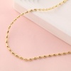 Bild von 1 Strang 18K Vergoldet Kugelkette Kette Halskette, Messing 45cm + 4cm, Kettengröße: 2mm, Für Frauen, Minimalistisch Exquisit