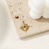 Bild von 1 Stück Umweltfreundliche PVD-Vakuumbeschichtung 304 Edelstahl Galaxis Charms 18K Echtgold plattiert Stern Blau Zirkonia 22mm x 19mm