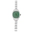Immagine di 1 Pz 304 Acciaio Inossidabile Elegante & Casual Orologio da Polso Modulare con Collegamenti a Charm Italiano Tono Argento Verde Quadrato 18.5cm Lunghezza