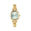 Immagine di 1 Pz 304 Acciaio Inossidabile Elegante & Casual Faccia dell'orologio con Collegamenti a Charm Italiano per la Creazione fai da te di Gioielli Oro Placcato Verde Chiaro Quadrato 5.7cm x 2.5cm