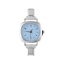 Immagine di 1 Pz 304 Acciaio Inossidabile Elegante & Casual Faccia dell'orologio con Collegamenti a Charm Italiano per la Creazione fai da te di Gioielli Tono Argento Azzurro Quadrato 5.7cm x 3cm