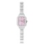 Immagine di 1 Pz 304 Acciaio Inossidabile Elegante & Casual Orologio da Polso Modulare con Collegamenti a Charm Italiano Tono Argento Rosa Ottagono Trasparente Strass 18.5cm Lunghezza