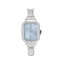 Immagine di 1 Pz 304 Acciaio Inossidabile Elegante & Casual Faccia dell'orologio con Collegamenti a Charm Italiano per la Creazione fai da te di Gioielli Tono Argento Azzurro Ottagono Trasparente Strass 5.7cm x 2.5cm