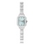 Immagine di 1 Pz 304 Acciaio Inossidabile Elegante & Casual Orologio da Polso Modulare con Collegamenti a Charm Italiano Tono Argento Verde Chiaro Ottagono Trasparente Strass 18.5cm Lunghezza