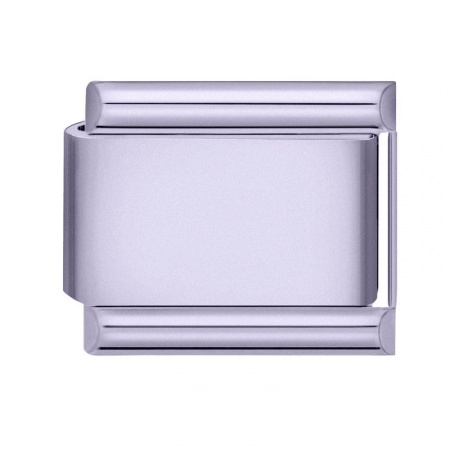 Picture of 1 Piece 304 Stainless Steel Italian Charm Links For DIY Bracelet Jewelry Making Mauve Rectangle 10mm x 9mm