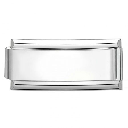 Picture of 1 Piece 304 Stainless Steel Italian Charm Links For DIY Bracelet Jewelry Making Silver Tone Rectangle 20mm x 9mm
