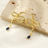 Изображение 1 Pair Eco-friendly Stylish Exquisite 18K Real Gold Plated Brass Snake Animal Ear Post Stud Earrings For Women Gift 3.8cm x 2.7cm, Post/ Wire Size: 0.8mm(20 gauge)