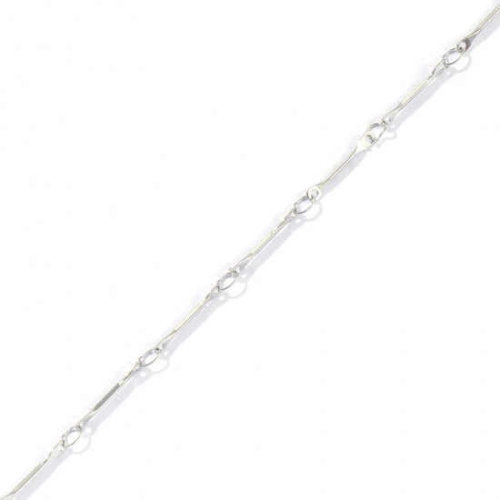Immagine di 10 M Ecologico 304 Acciaio Inossidabile Catena Per Risultati di Creazione di Gioielli Fai-da-te Fatti a Mano Bastoni Tono Argento 2mm