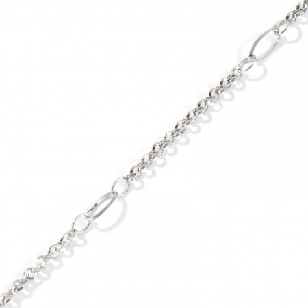 Immagine di 10 M Ecologico 304 Acciaio Inossidabile Catena a Cavo Per Risultati di Creazione di Gioielli Fai-da-te Fatti a Mano Tono Argento 4.5mm