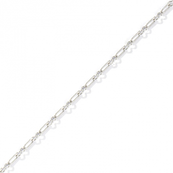 Immagine di 10 M Ecologico 304 Acciaio Inossidabile Catena a Cavo Per Risultati di Creazione di Gioielli Fai-da-te Fatti a Mano Tono Argento 2mm