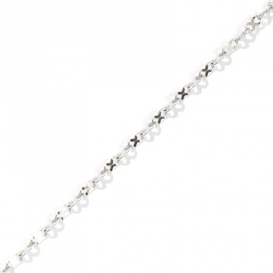 Immagine di 10 M Ecologico 304 Acciaio Inossidabile Catena a Cavo Per Risultati di Creazione di Gioielli Fai-da-te Fatti a Mano Tono Argento 2mm