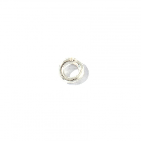 Picture of 20 PCs Brass Pendant Pinch Bails Clasps Wholesale Round Silver Plated 5.5mm Dia.